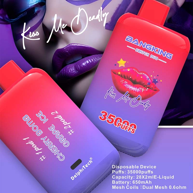 BANG KING Switch Duo 35k Puffs Vape Cherry Bomb and Grape Ice BANG KING Switch Duo 35k Puffs Vape Cherry Bomb and Grape Ice
