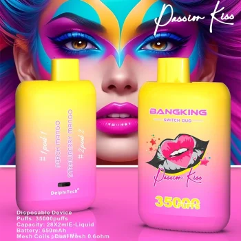 BANG KING Switch Duo 35k Puffs Vape Peach Mango and Strawberry Mango