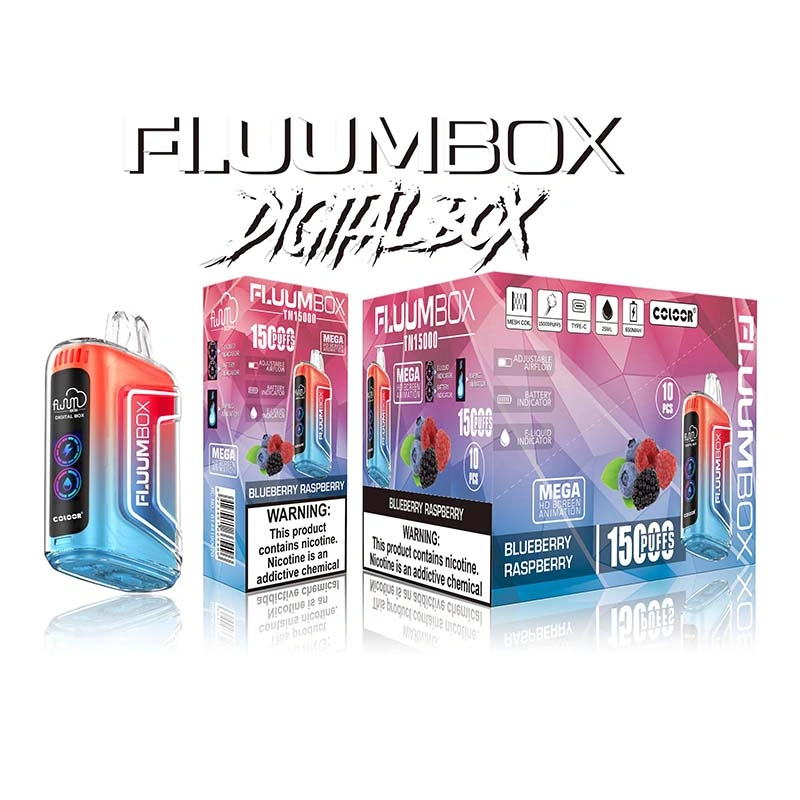 FLUUM Box Screen 15K 15000 Puffs Disposable Vape Blueberry Raspberry FLUUM Box Screen 15K 15000 Puffs Disposable Vape Blueberry Raspberry