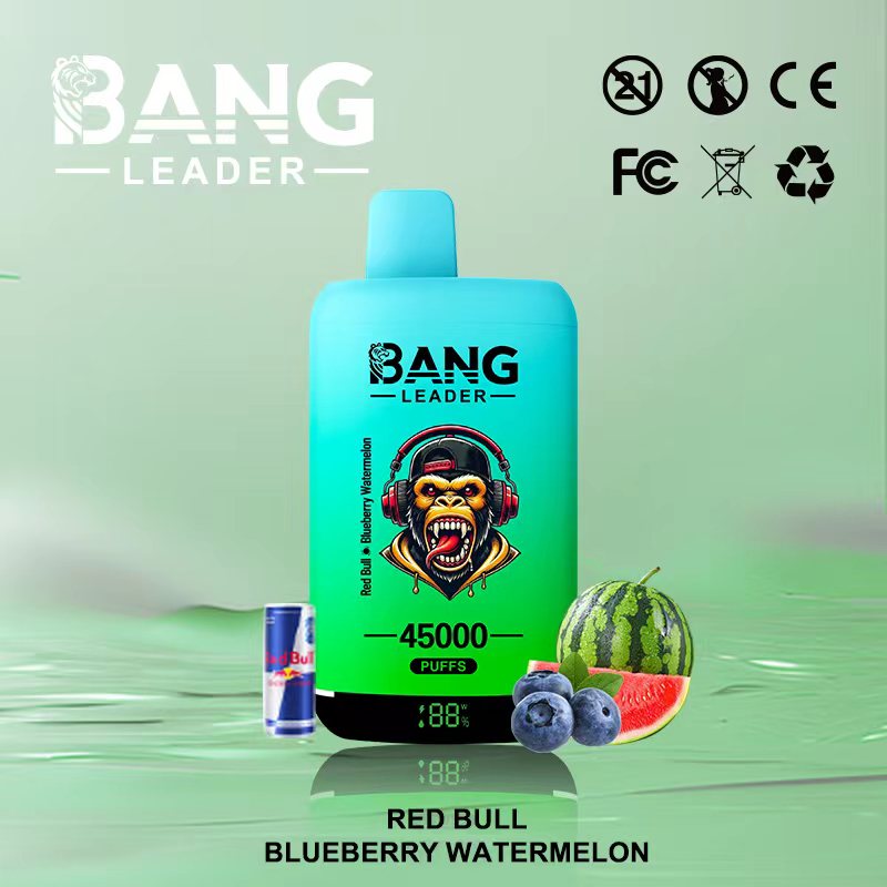 Bang Leader 45K Vape Dual Flavor LED Screen 45000 Puffs Disposable Vape EU Warehouse Shipping Red Bull & Blueberry Watermelon Bang Leader 45K Vape Dual Flavor LED Screen 45000 Puffs Disposable Vape EU Warehouse Shipping Red Bull & Blueberry Watermelon