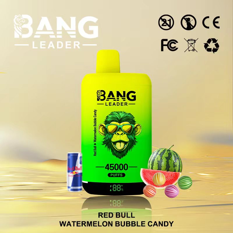 Bang Leader 45K Vape Dual Flavor LED Screen 45000 Puffs Disposable Vape EU Warehouse Shipping Red Bull & Watermelon Bubble Candy Bang Leader 45K Vape Dual Flavor LED Screen 45000 Puffs Disposable Vape EU Warehouse Shipping Red Bull & Watermelon Bubble Candy