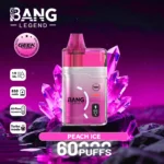 Bang Legend 60K Puffs Disposable Vape Turbo Mode Refillable Pure Flavor Adjustable Airflow